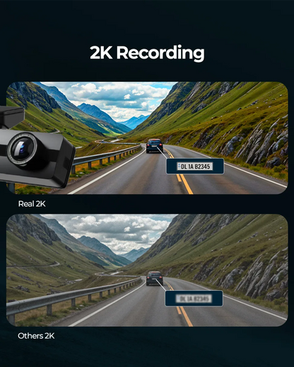 PRONOD 2K UHD Dash Cam for Cars with WiFi App Control, 1.5” Display, Night Vision, Parking Monitor, Motion Detection, G-Sensor & Loop Recording, Supports 128GB SD Card – Car Dashboard Camera