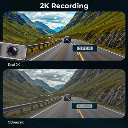 PRONOD 2K Dash Cam for Car | Dashcam for Car with Mic- Full HD Resolution, Night Vision, WiFi App Control, G-Sensor, 24H Parking Mode, Loop Recording,- Supports 128GB, Free Hardware Kit