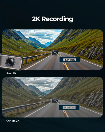 PRONOD 2K Dash Cam for Car | Dashcam for Car with Mic- Full HD Resolution, Night Vision, WiFi App Control, G-Sensor, 24H Parking Mode, Loop Recording,- Supports 128GB, Free Hardware Kit
