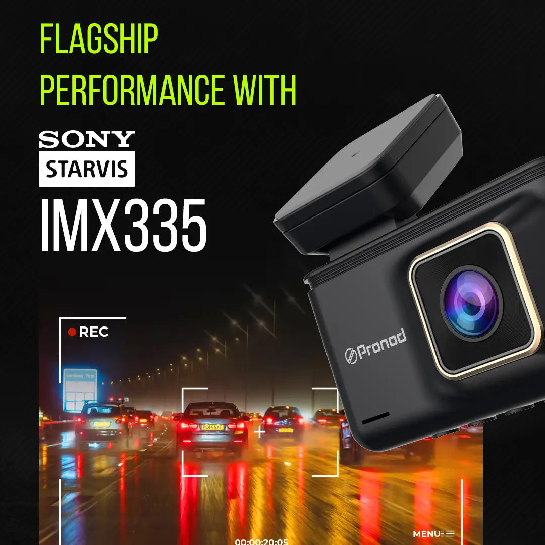PRONOD 3K (2K+1K) Dash Cam for Car Front and Rear | Dashcam for Car with Mic | AI Voice Control, ADAS, Sensor, GPS Tracking, WiFi App, 24H Parking Mode, Supports 512GB (X2)