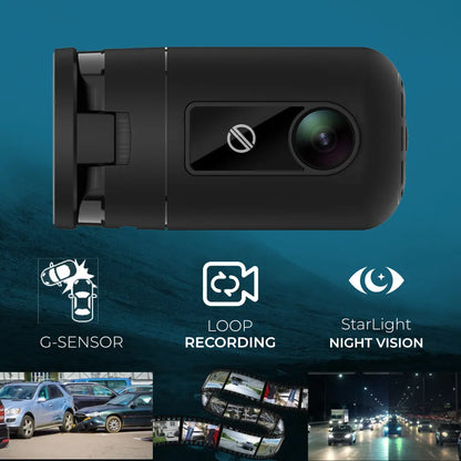PRONOD 360° Rotatable Dash Cam for Car Front (1080P) | Dashcam for Car with Mic, 1080p Full HD Resolution, Night Vision, WiFi App and Voice Control, G-Sensor, Supports 128GB