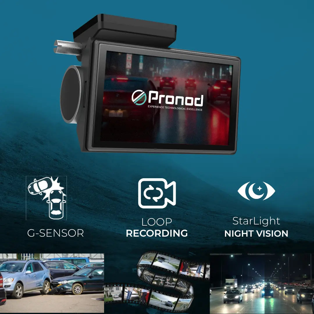 PRONOD 4K+2.5K Dash Cam for Car Front and Rear | Dashcam for Car with Mic, 3" Touch Screen, ADAS, GPS Tracking, Night Vision, WiFi App Control, 24H Parking Mode, Supports 512GB | Free Hardwire Kit